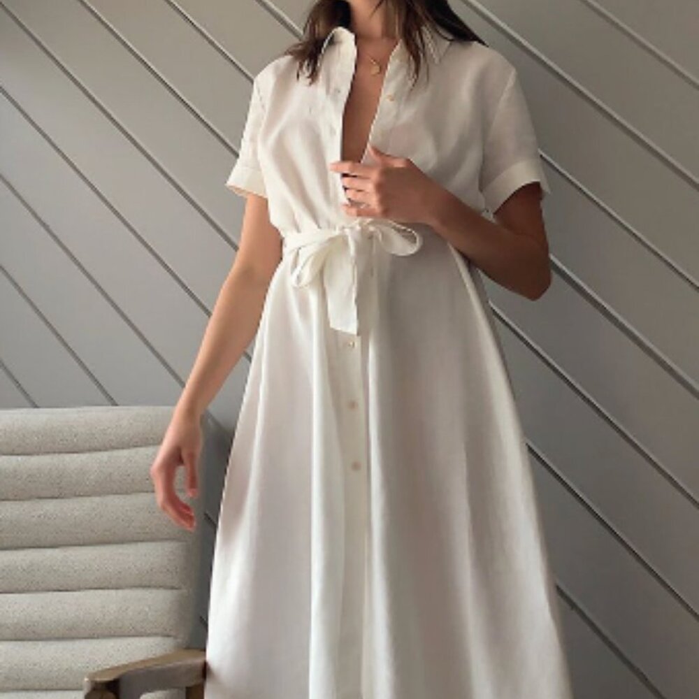 SOLD aritzia eleta linen dress